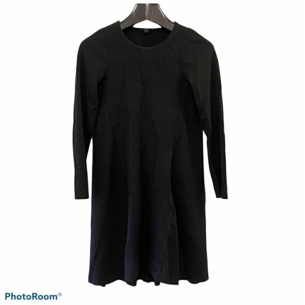 COS Sheath Dress Black Knee Length Crew Neck XS